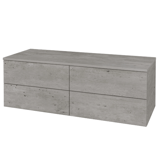 Waschtischunterschrank JOCKAM  SZZ4 120  - D01 Beton - D01 Beton - Links