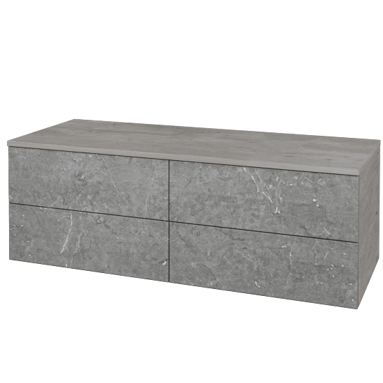 Waschtischunterschrank JOCKAM SZZ4 120 (ohne Waschtisch)  - D01 Beton - D20 Galaxy - Links - Nein