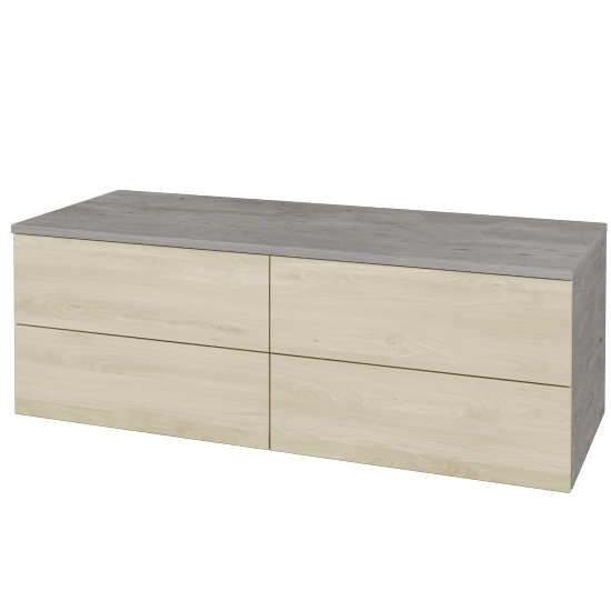 Waschtischunterschrank JOCKAM SZZ4 120 (ohne Waschtisch)  - D01 Beton - D24 Ohio - Links - Nein