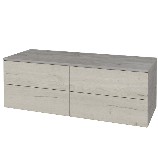 Waschtischunterschrank JOCKAM SZZ4 120 (ohne Waschtisch)  - D01 Beton - D28 Alberta - Links - Nein