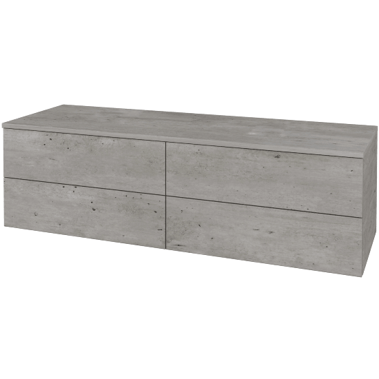 Waschtischunterschrank JOCKAM SZZ4 140  - D01 Beton - D01 Beton