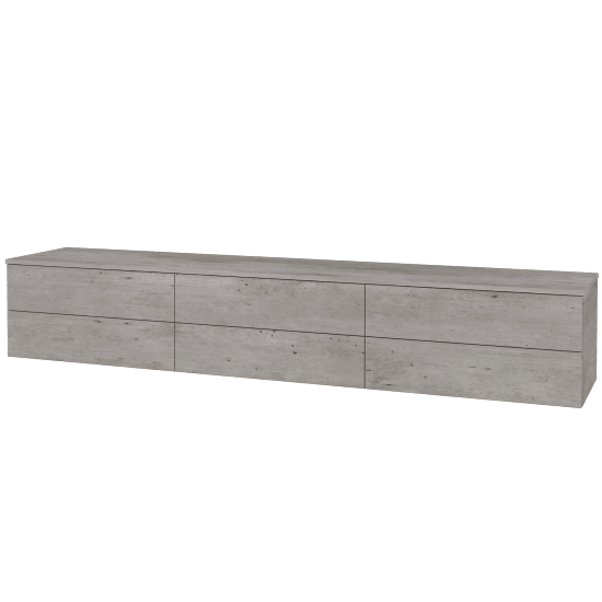 Waschtischunterschrank JOCKAM SZZ6 240  - D01 Beton - D01 Beton - Links + Rechts