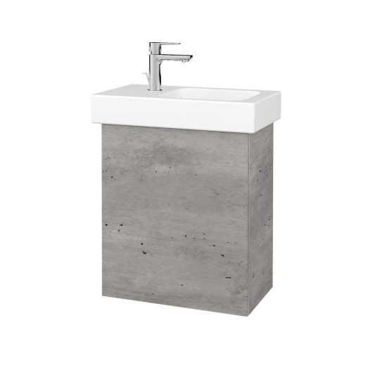 Waschtischunterschrank NEXT SZD 53 (Waschtisch Geberit iCon)  - D01 Beton - Griffes T00 - D01 Beton - Links