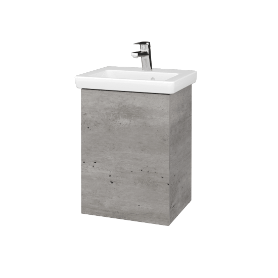 Waschtischunterschrank NEXT SZD 45 (Waschtisch Subway 2.0)  - D01 Beton - Griffes T00 - D01 Beton - Links