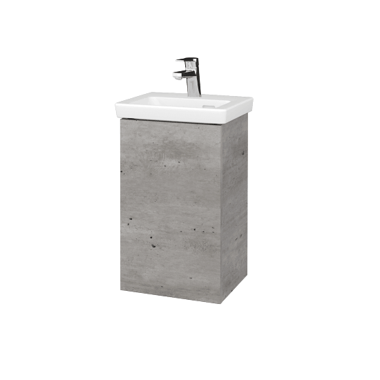 Waschtischunterschrank NEXT SZD 37 (Waschtisch Subway 3.0)  - D01 Beton - Griffes T00 - D01 Beton - Links