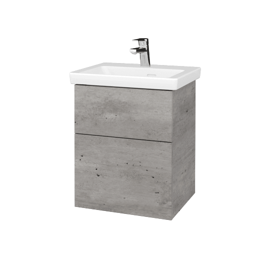 Waschtischunterschrank NEXT SZZ2 50 (Waschtisch Subway 3.0)  - D01 Beton - Griffes T00 - D01 Beton