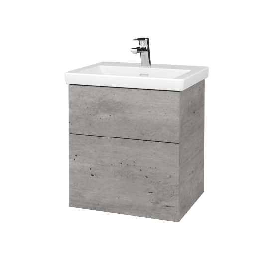 Waschtischunterschrank NEXT SZZ2 55 (Waschtisch Subway 3.0)  - D01 Beton - Griffes T00 - D01 Beton