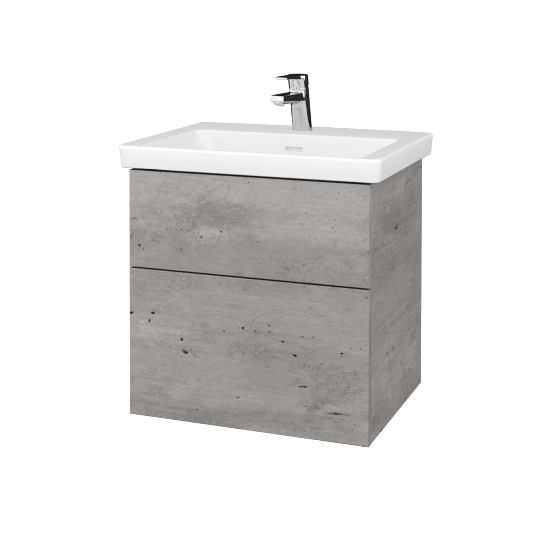 Waschtischunterschrank NEXT SZZ2 60 (Waschtisch Subway 3.0)  - D01 Beton - Griffes T00 - D01 Beton