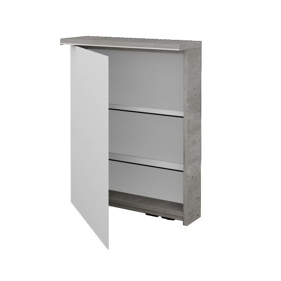 Badezimmer Spiegelschrank LINEA GAOE 60  - D01 Beton - Links