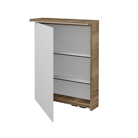 Badezimmer Spiegelschrank LINEA GAOE 60  - D21 Tobacco - Links