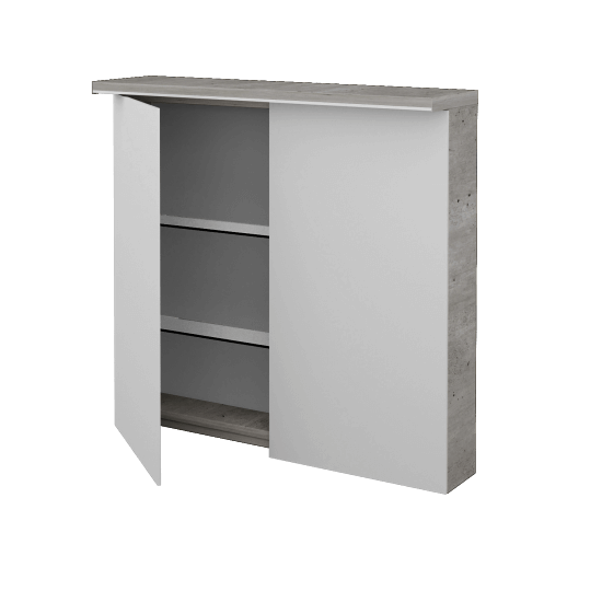 Badezimmer Spiegelschrank LINEA GA2OE 80  - D01 Beton