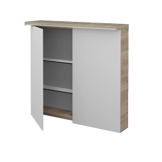 Badezimmer Spiegelschrank LINEA GA2OE 80  - D17 Eiche Colorado