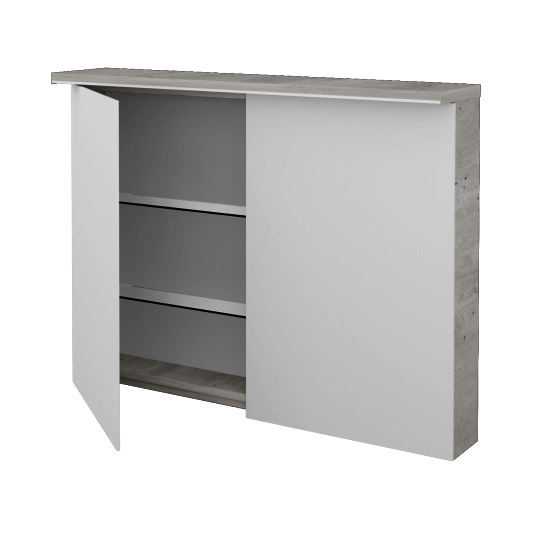 Badezimmer Spiegelschrank LINEA GA2OE 100  - D01 Beton