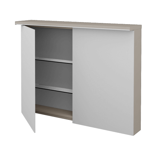 Badezimmer Spiegelschrank LINEA GA2OE 100  - N07 Stone