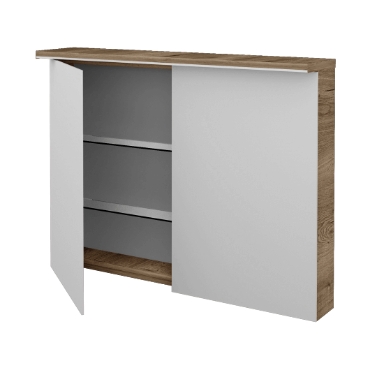 Badezimmer Spiegelschrank LINEA GA2OE 100  - D21 Tobacco