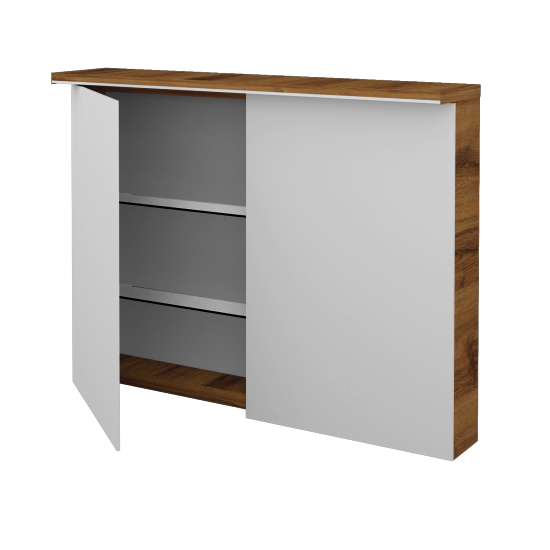Badezimmer Spiegelschrank LINEA GA2OE 100  - D27 Cognac