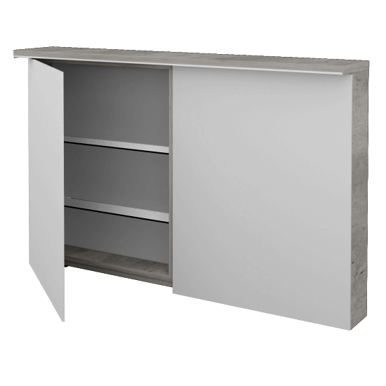 Badezimmer Spiegelschrank LINEA GA2OE 120  - D01 Beton