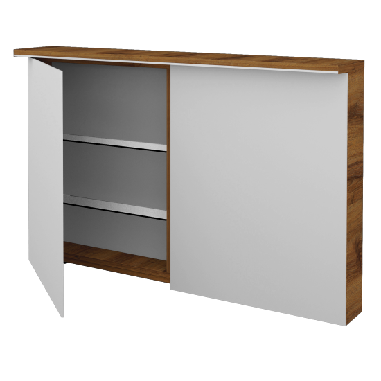 Badezimmer Spiegelschrank LINEA GA2OE 120  - D27 Cognac