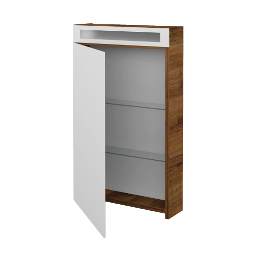 Badezimmer Spiegelschrank NEXT GAO 50  - D27 Cognac - Links