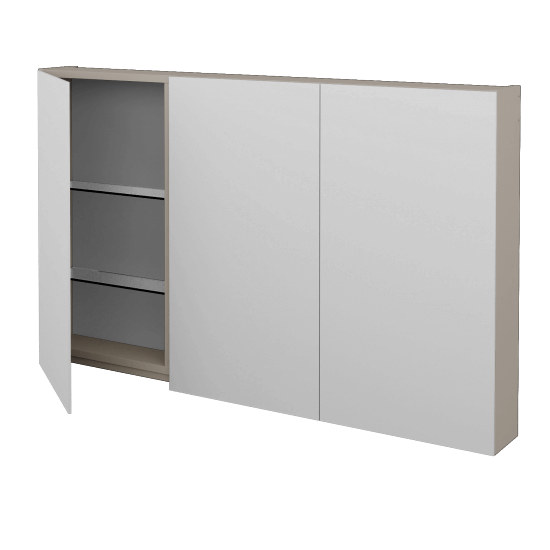 Badezimmer Spiegelschrank AMBIENTE GA3E 120  - N07 Stone