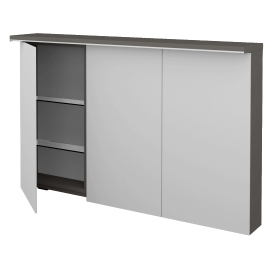 Badezimmer Spiegelschrank LINEA GA3OE 120  - N06 Lava