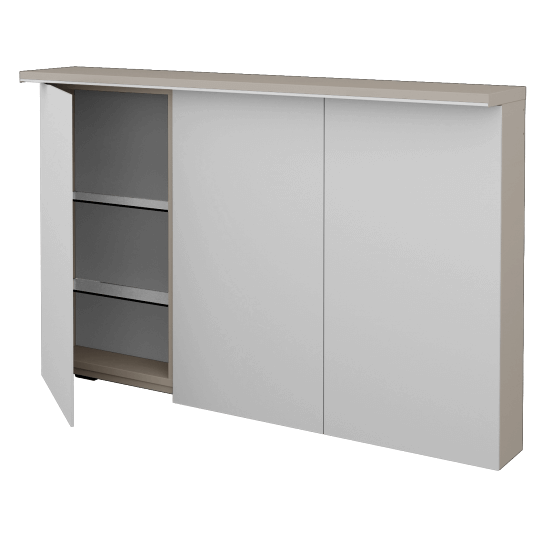 Badezimmer Spiegelschrank LINEA GA3OE 120  - N07 Stone