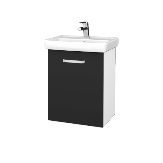 Waschtischunterschrank NEO SZD 50  - M01 Weiß Lack Matt - Griffes T01 - N03 Graphite - Links