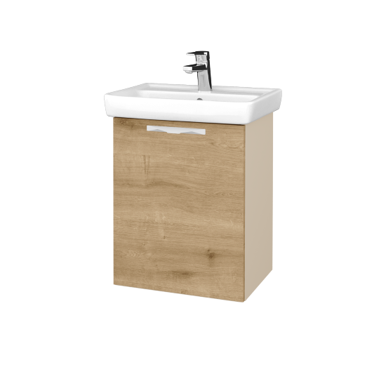 Waschtischunterschrank NEO SZD 50  - M19 Cream Lack matt - Griffes T09 - D09 Arlington - Links