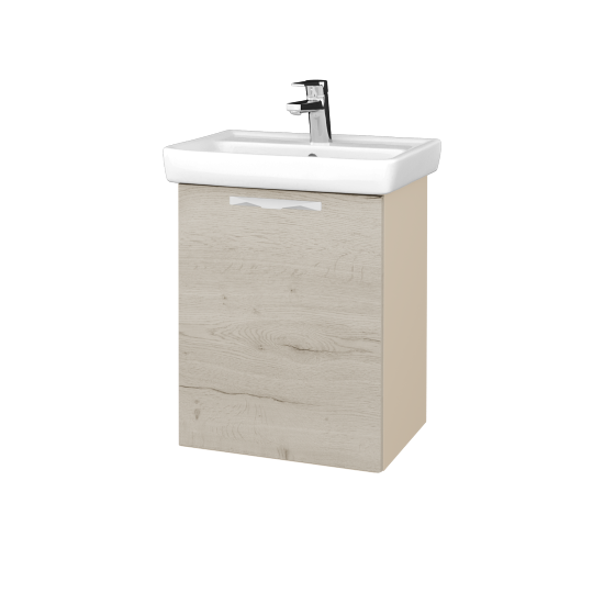 Waschtischunterschrank NEO SZD 50  - M19 Cream Lack matt - Griffes T09 - D28 Alberta - Links