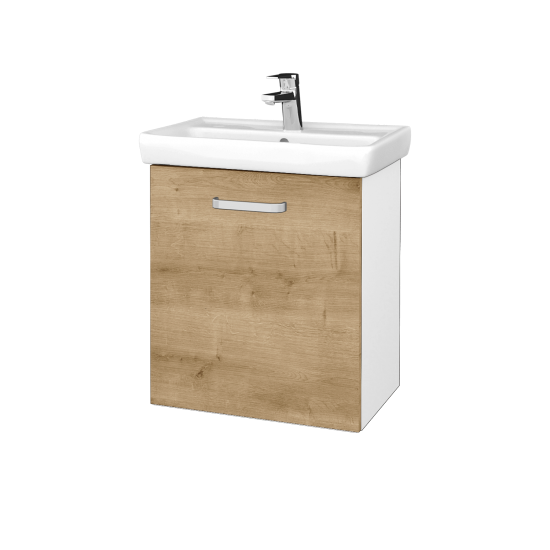 Waschtischunterschrank NEO SZD 55  - M01 Weiß Lack Matt - Griffes T01 - D09 Arlington - Links