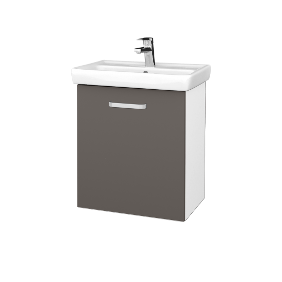 Waschtischunterschrank NEO SZD 55  - M01 Weiß Lack Matt - Griffes T01 - N06 Lava - Links