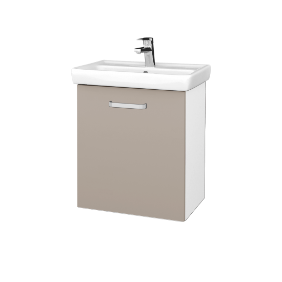 Waschtischunterschrank NEO SZD 55  - M01 Weiß Lack Matt - Griffes T01 - N07 Stone - Links