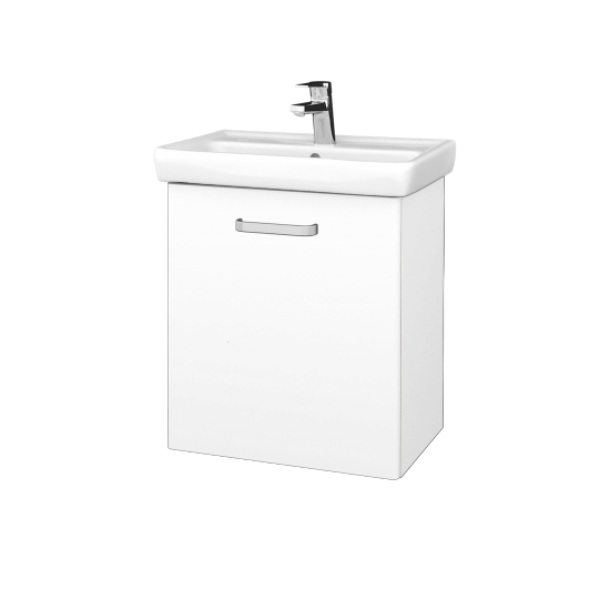 Waschtischunterschrank NEO SZD 55  - M01 Weiß Lack Matt - Griffes T01 - M01 Weiß Lack Matt - Links