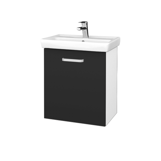 Waschtischunterschrank NEO SZD 55  - M01 Weiß Lack Matt - Griffes T01 - N03 Graphite - Links