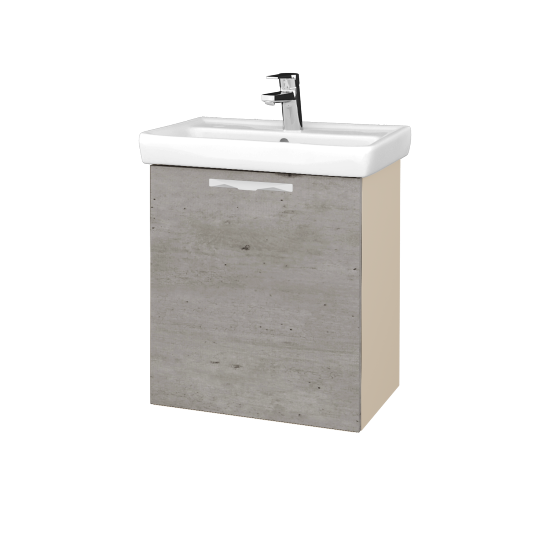 Waschtischunterschrank NEO SZD 55  - M19 - Griffes T09 - D01 Beton - Links