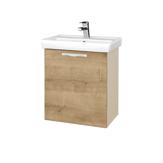 Waschtischunterschrank NEO SZD 55  - M19 Cream Lack matt - Griffes T09 - D09 Arlington - Links