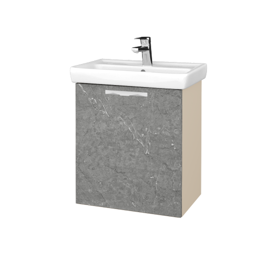 Waschtischunterschrank NEO SZD 55  - M19 Cream Lack matt - Griffes T09 - D20 Galaxy - Links