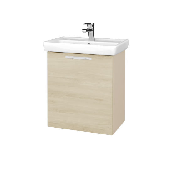 Waschtischunterschrank NEO SZD 55  - M19 Cream Lack matt - Griffes T09 - D24 Ohio - Links