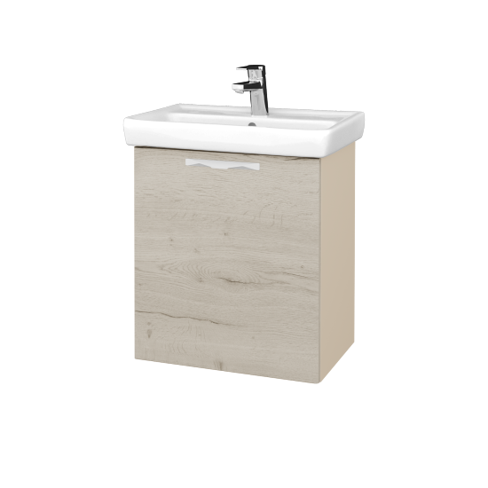 Waschtischunterschrank NEO SZD 55  - M19 Cream Lack matt - Griffes T09 - D28 Alberta - Links