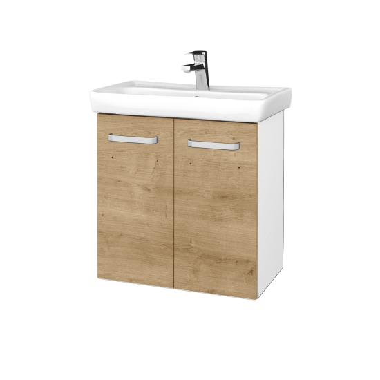 Waschtischunterschrank NEO SZD2 60  - M01 Weiß Lack Matt - Griffes T01 - D09 Arlington