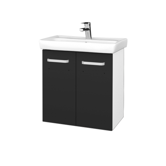 Waschtischunterschrank NEO SZD2 60  - M01 Weiß Lack Matt - Griffes T01 - N03 Graphite