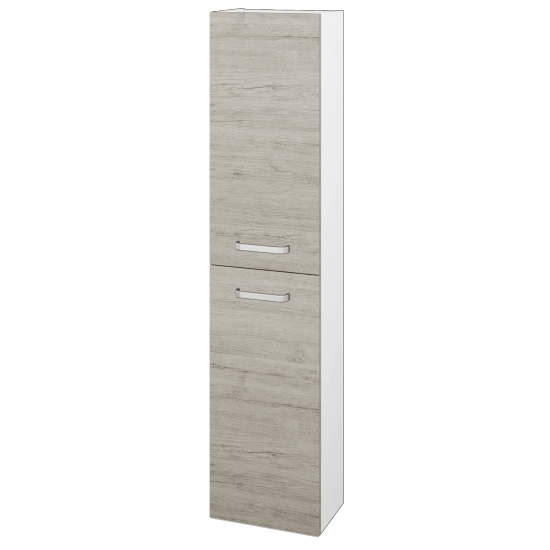 Hochschrank NEO SV1D2 35  - N01 Weiß Hochglanz - Griffes T01 - D05 Oregon - Links