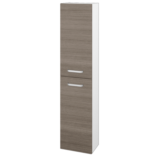 Hochschrank NEO SV1D2 35  - M01 Weiß Lack Matt - Griffes T01 - D03 Cafe - Links