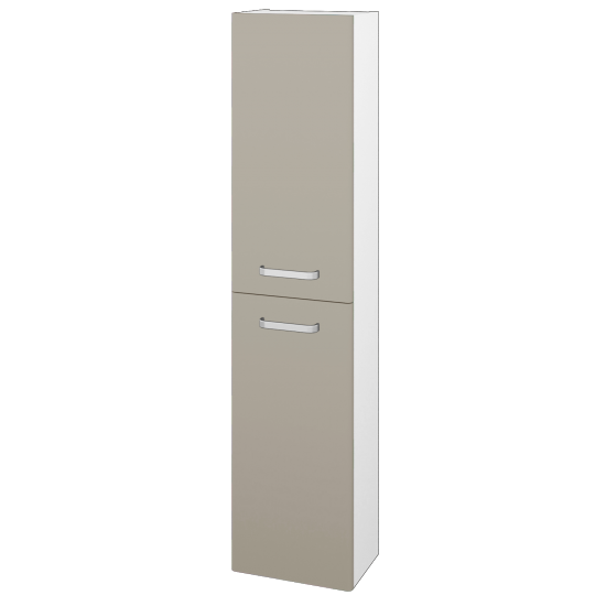 Hochschrank NEO SV1D2 35  - M01 Weiß Lack Matt - Griffes T01 - M05 Beige Lack Matt - Links