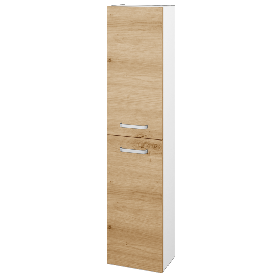 Hochschrank NEO SV1D2 35  - M01 Weiß Lack Matt - Griffes T01 - D22 Caramel - Links