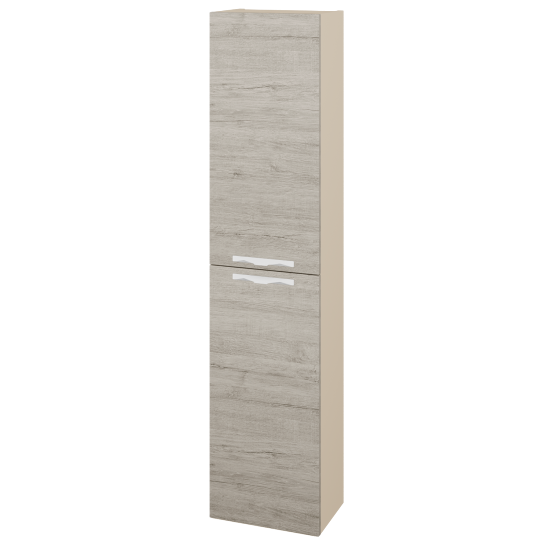 Hochschrank NEO SV1D2 35  - M19 Cream Lack matt - Griffes T09 - D05 Oregon - Links