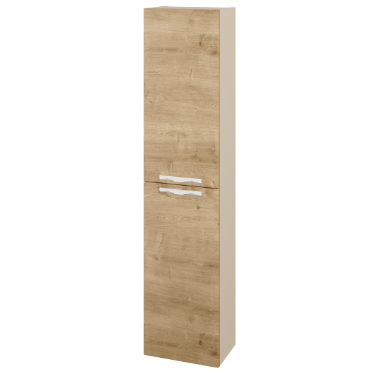 Hochschrank NEO SV1D2 35  - M19 Cream Lack matt - Griff T09 - D09 Eiche Arlington - Links