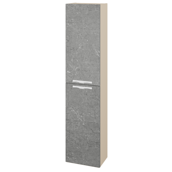 Hochschrank NEO SV1D2 35  - M19 Cream Lack matt - Griffes T09 - D20 Galaxy - Links