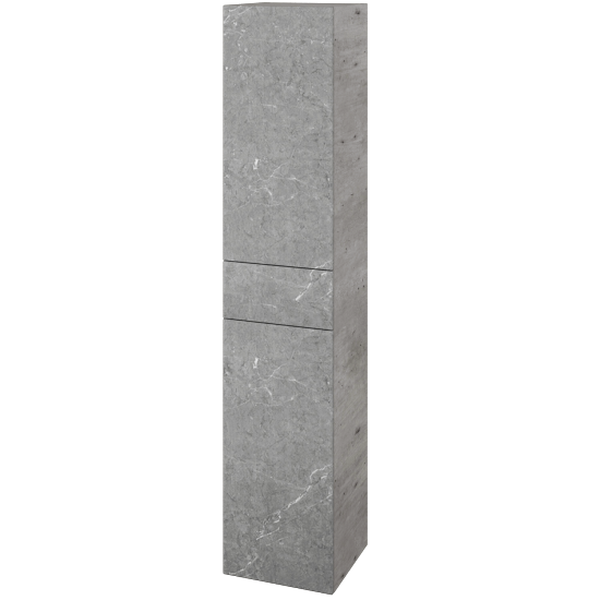 Hochschrank UNI SVD2Z 35  - D01 Beton - Grifflose Ausführung T00 (ohne Bohrungen für Griffe) - D20 Galaxy - Links