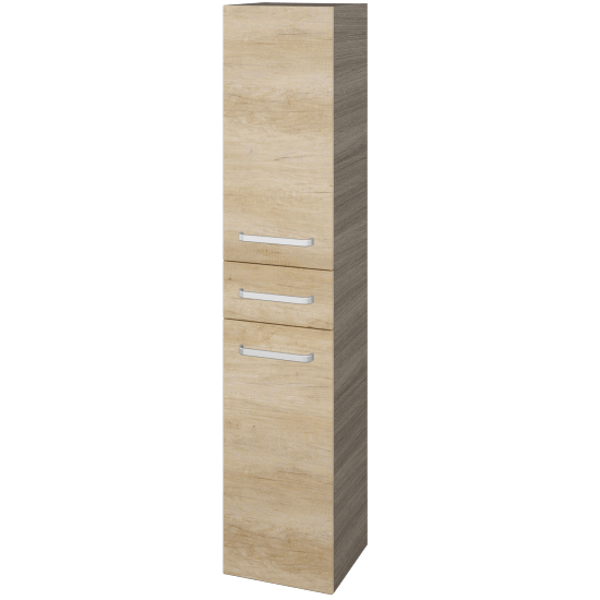 Hochschrank UNI SVD2Z 35  - D03 Cafe - Griffes T01 - D15 Eiche Nebraska - Links
